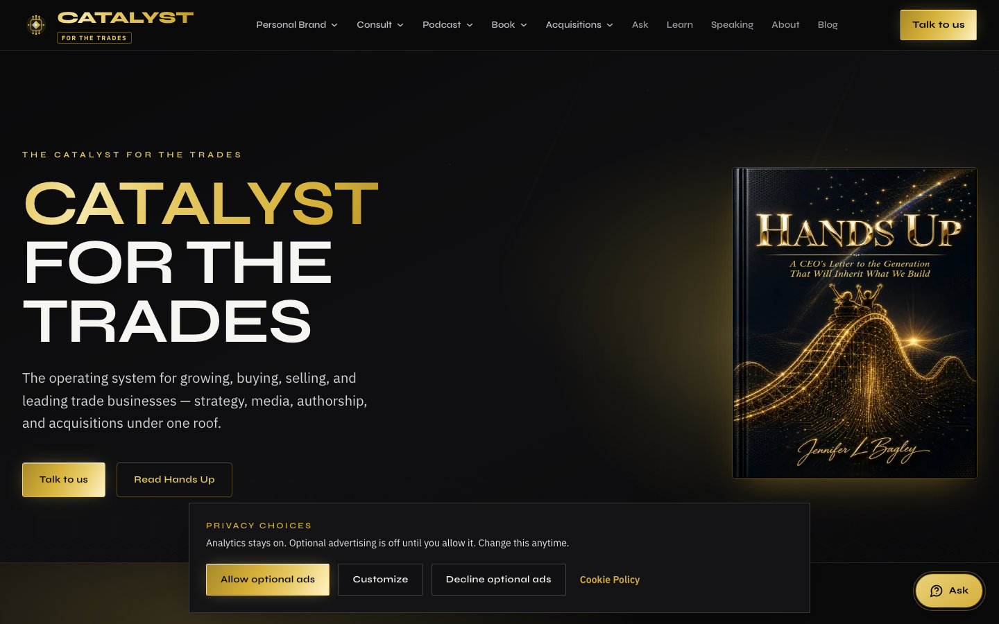 The Catalyst for the Trades — live Hydra OS build