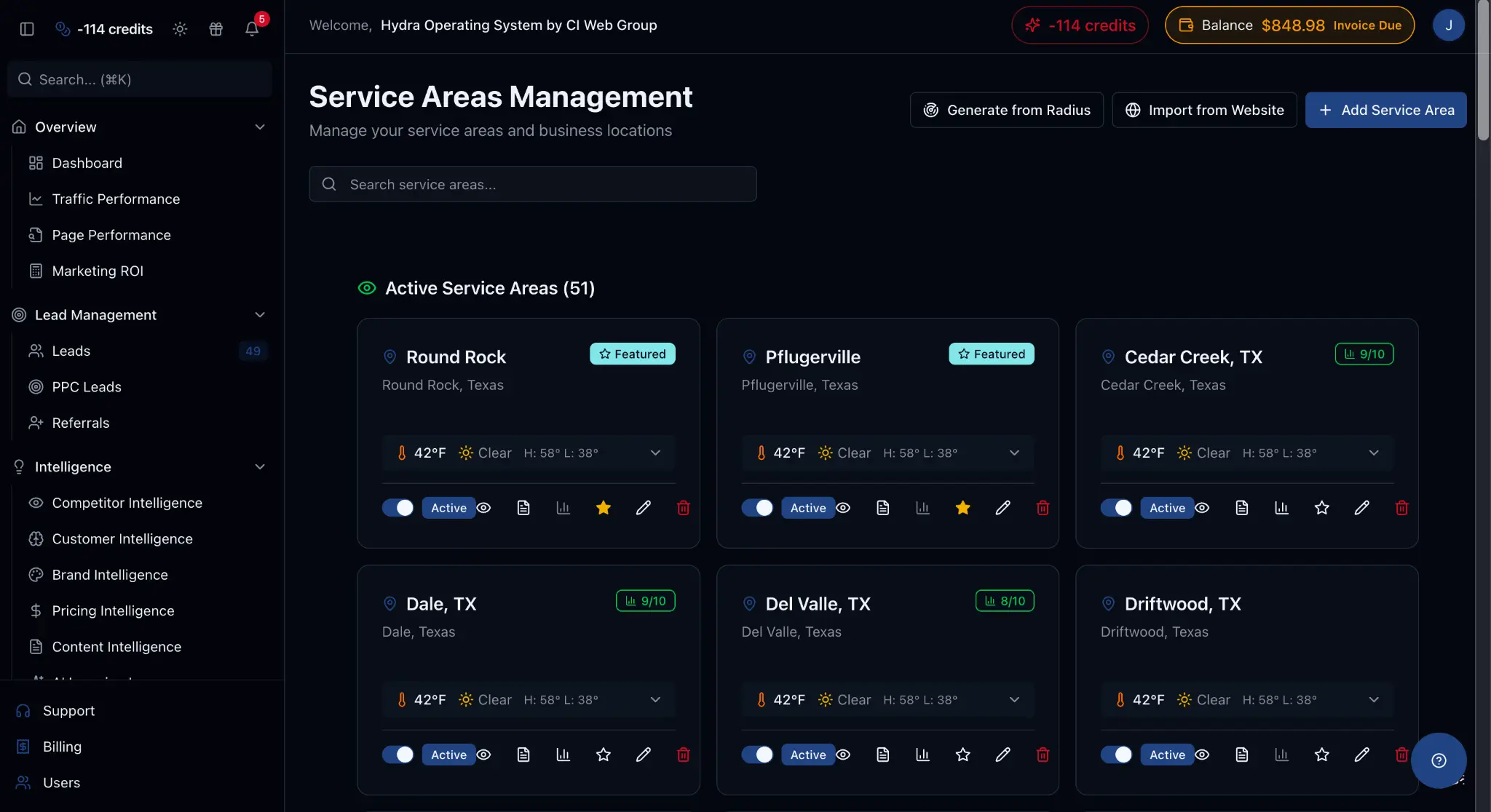 Weather Intelligence Dashboard